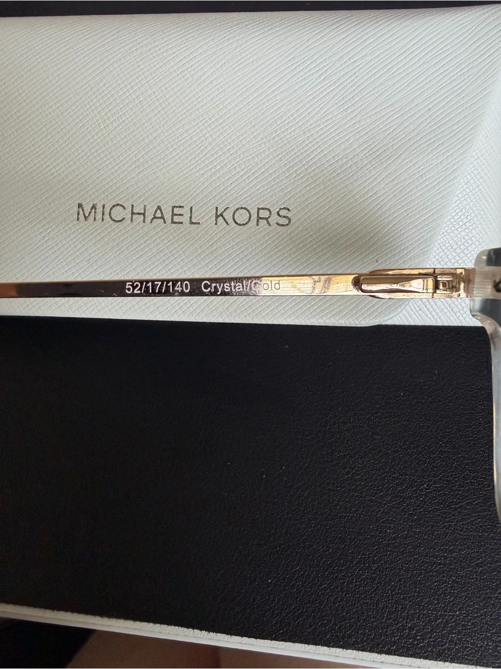 Michael Kors Women's Clear/Gold Square Frame Glasses